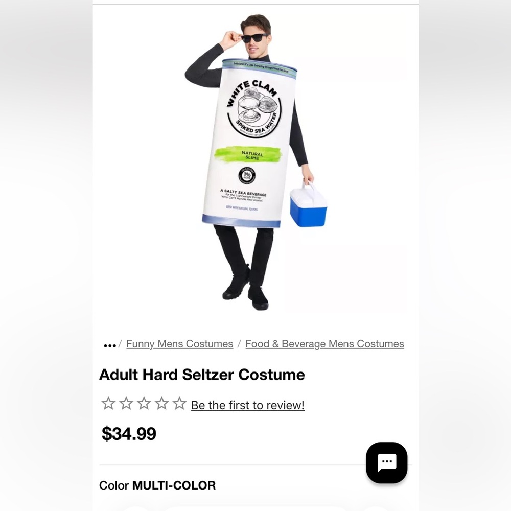 White Claw Hard Seltzer Costume